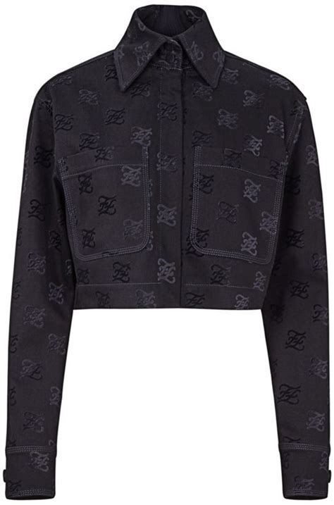 fendi karligraphy flocked denim jacket|Fendi Karligraphy Flocked Denim Jacket on SALE .